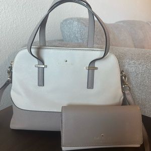 Kate Spade Beige Purse and Wallet Set
